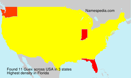 Surname Guex in USA Surname Guex in USA