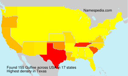 Surname Guffee in USA Surname Guffee in USA