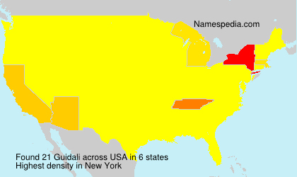 Surname Guidali in USA Surname Guidali in USA