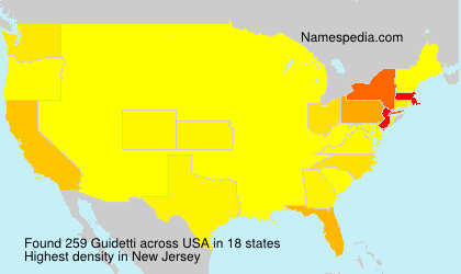 Surname Guidetti in USA Surname Guidetti in USA