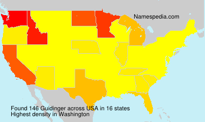 Surname Guidinger in USA Surname Guidinger in USA