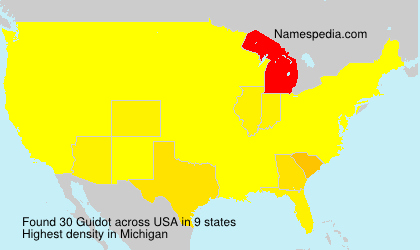 Surname Guidot in USA Surname Guidot in USA