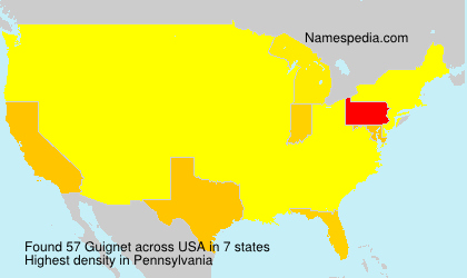 Surname Guignet in USA Surname Guignet in USA