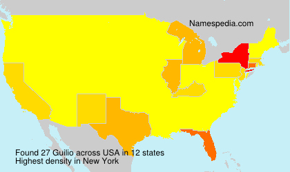Surname Guilio in USA Surname Guilio in USA