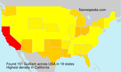 Surname Guilliam in USA Surname Guilliam in USA