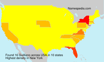 Surname Guilliano in USA Surname Guilliano in USA