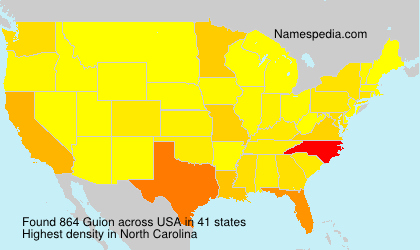 Surname Guion in USA Surname Guion in USA