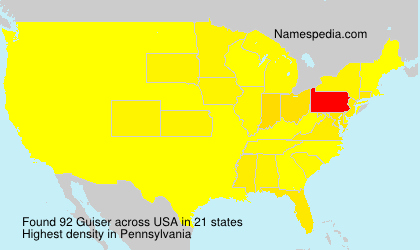 Surname Guiser in USA Surname Guiser in USA