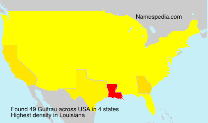Surname Guitrau in USA Surname Guitrau in USA