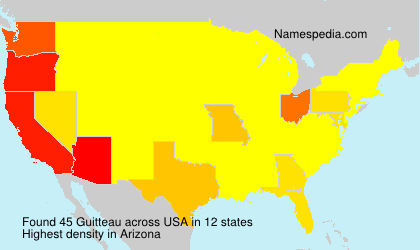 Surname Guitteau in USA Surname Guitteau in USA