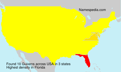 Surname Guixens in USA Surname Guixens in USA