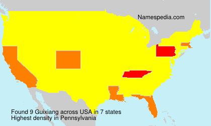 Surname Guixiang in USA Surname Guixiang in USA