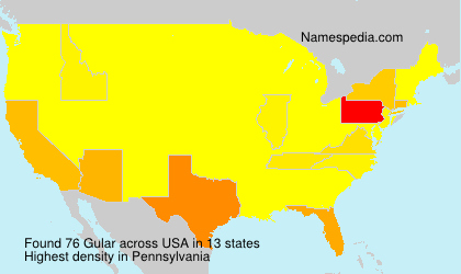 Surname Gular in USA Surname Gular in USA