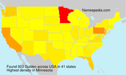 Surname Gulden in USA Surname Gulden in USA