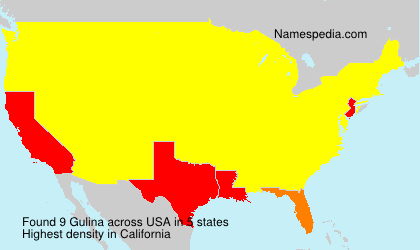 Surname Gulina in USA Surname Gulina in USA