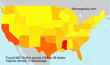 Surname Gullick in USA Surname Gullick in USA