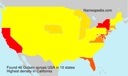 Surname Gulsen in USA Surname Gulsen in USA