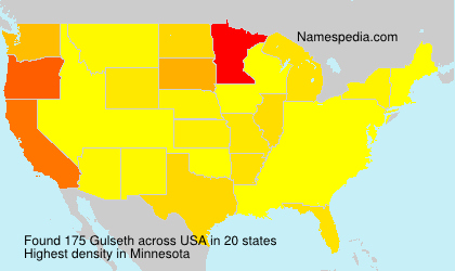 Surname Gulseth in USA Surname Gulseth in USA