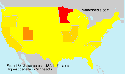Surname Gulso in USA Surname Gulso in USA