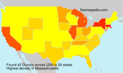 Surname Gunars in USA Surname Gunars in USA