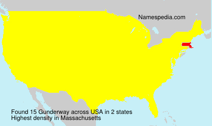 Surname Gunderway in USA