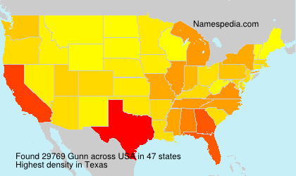 Surname Gunn in USA Surname Gunn in USA
