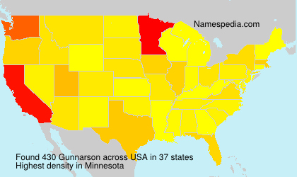 Surname Gunnarson in USA Surname Gunnarson in USA