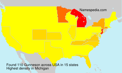 Surname Gunneson in USA Surname Gunneson in USA
