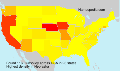 Surname Gunsolley in USA Surname Gunsolley in USA
