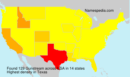 Surname Gunstream in USA Surname Gunstream in USA