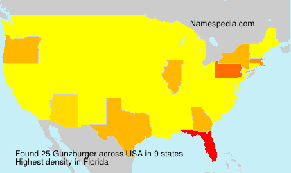 Surname Gunzburger in USA