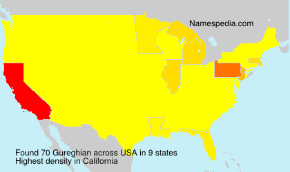 Surname Gureghian in USA Surname Gureghian in USA