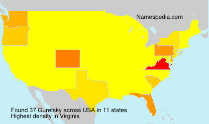 Surname Guretsky in USA Surname Guretsky in USA