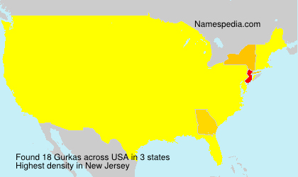 Familiennamen Gurkas - USA