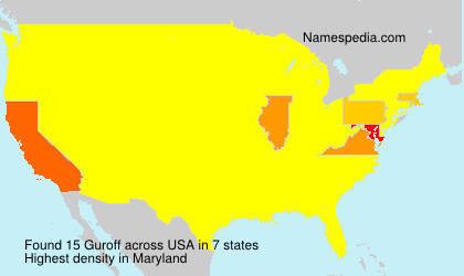 Surname Guroff in USA
