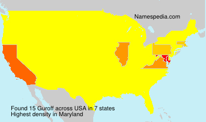 Surname Guroff in USA Surname Guroff in USA