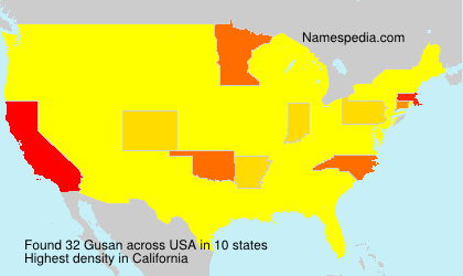 Surname Gusan in USA Surname Gusan in USA