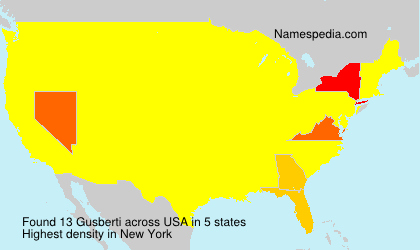 Surname Gusberti in USA Surname Gusberti in USA