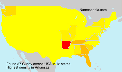 Surname Gusby in USA Surname Gusby in USA