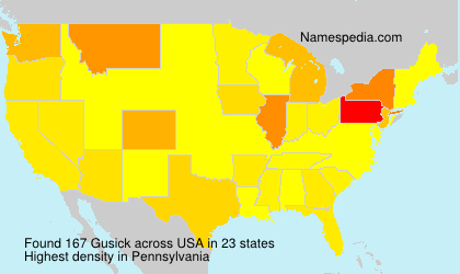 Surname Gusick in USA Surname Gusick in USA