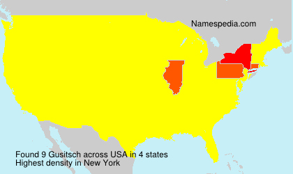 Surname Gusitsch in USA Surname Gusitsch in USA