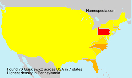 Surname Guskiewicz in USA Surname Guskiewicz in USA