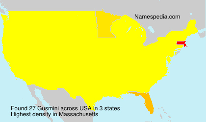 Surname Gusmini in USA Surname Gusmini in USA
