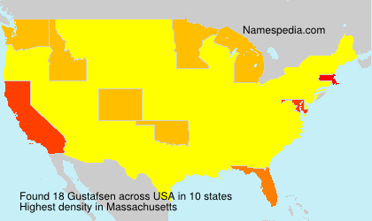 Surname Gustafsen in USA