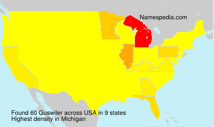 Surname Guswiler in USA Surname Guswiler in USA