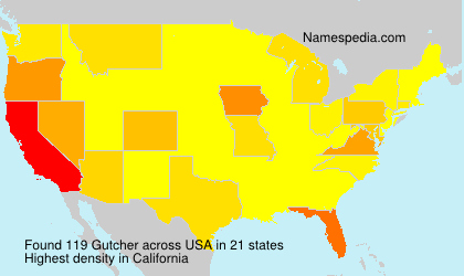 Surname Gutcher in USA Surname Gutcher in USA