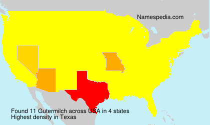 Surname Gutermilch in USA Surname Gutermilch in USA