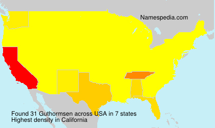 Surname Guthormsen in USA Surname Guthormsen in USA