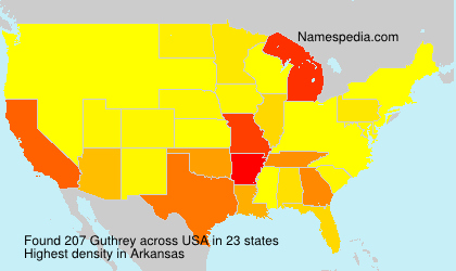 Surname Guthrey in USA Surname Guthrey in USA