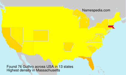 Surname Guthro in USA Surname Guthro in USA